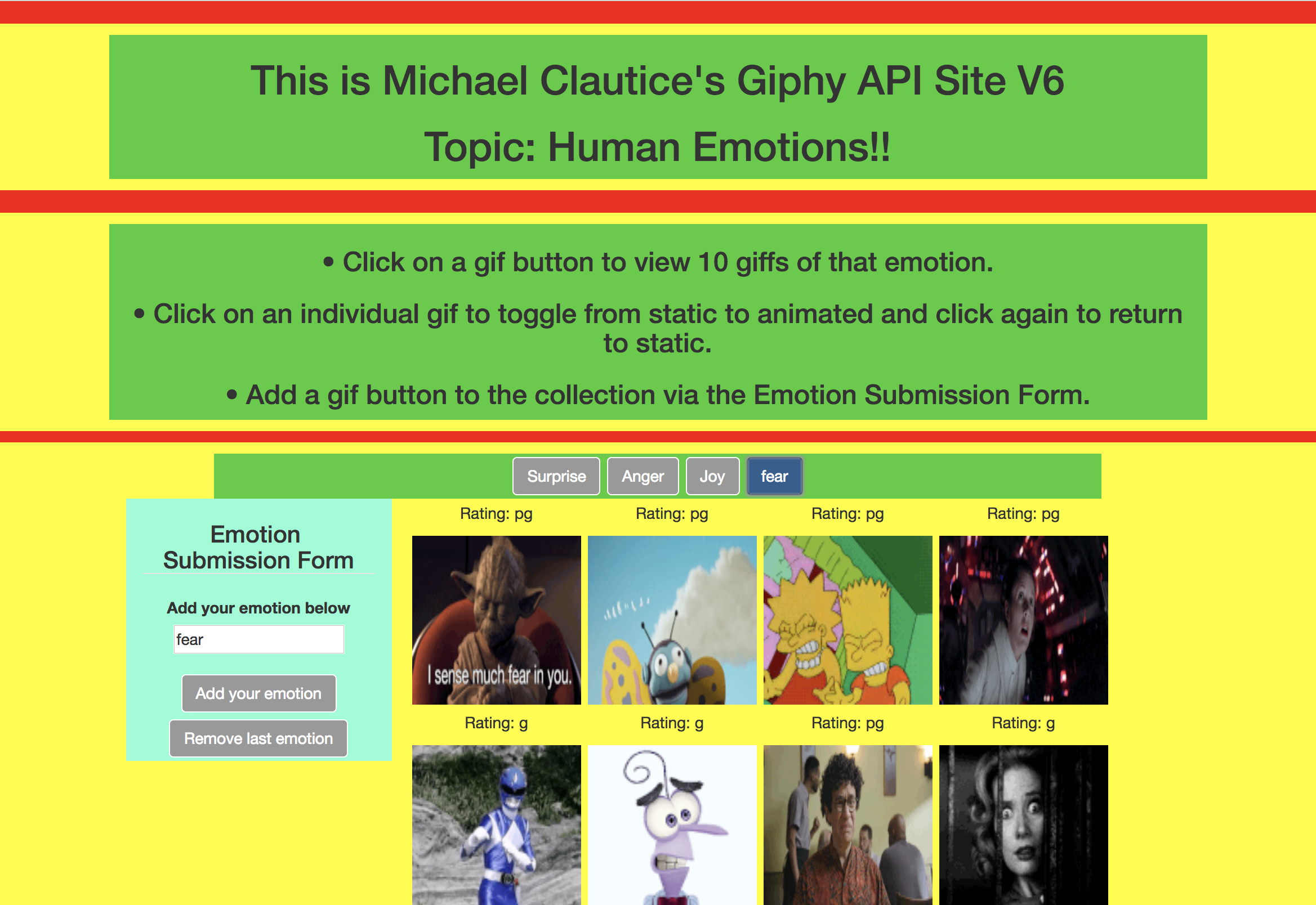screenshot of homepage